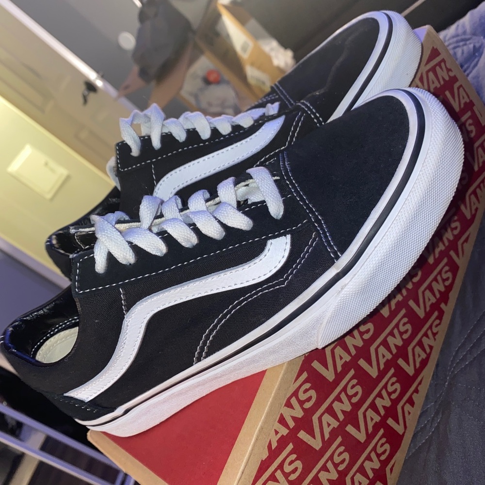 Black and white Old Skool Vans
